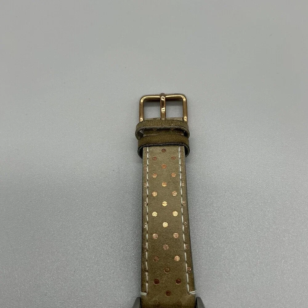 Fossil Womens Watch 38mm Silver Tone Leather Day Date BQ1622 New Battery